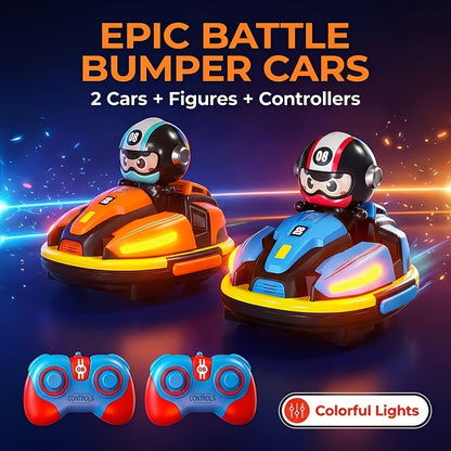 Dual Battle Bumper Car Set with Spray Smoke | Racing, Drifting & Battle Action for Kids | Mobile Screen-Free Family Fun!